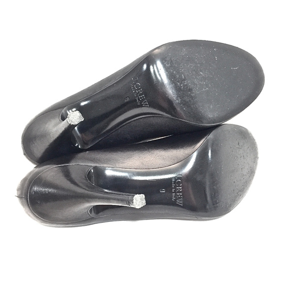 🌹J. Crew Classic Black Leather Round Toe Pump 🌹 - Picture 8 of 8